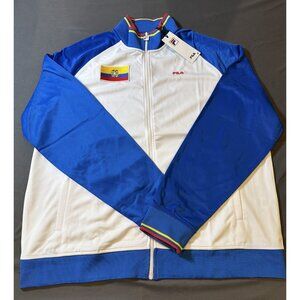 NWT FILA Retro Blue, Red and Yellow Ecuador Track Jacket Men's Size 2XL  Soccer